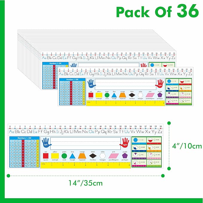 36 PCS Desk Nameplates, Double Sided PET Film Desk Name Tags - Image 2