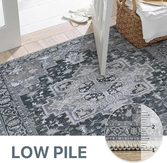 GENIMO 2x12 Runner Rugs for Hallway, Machine Washable Non Slip Vintage Rugs - Image 4