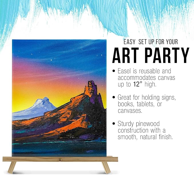 U.S. Art Supply 12" Natural Wood Tabletop Easel - Image 4