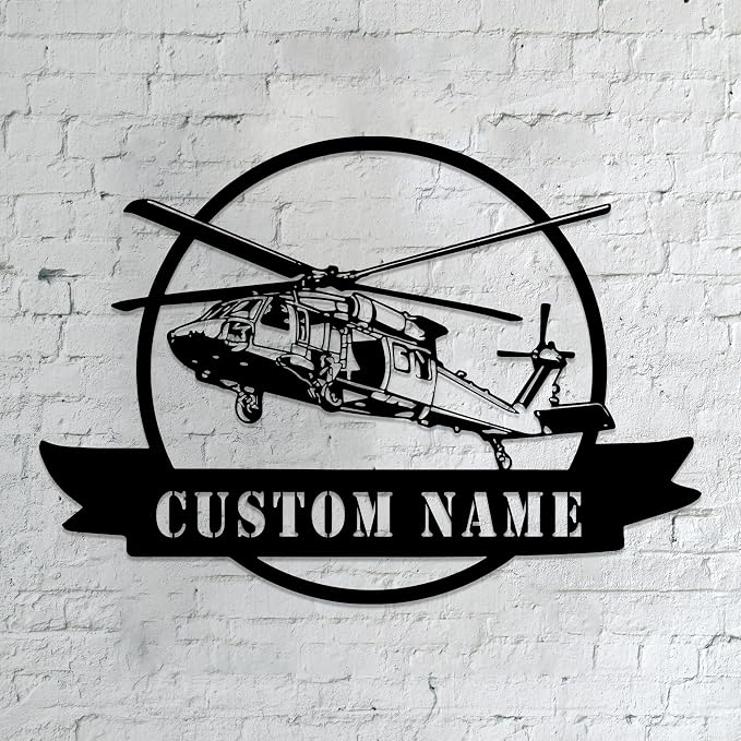 Personalized Metal Airplane Wall Art, Airplane Name Sign, Customized Pilot Name by Unknown