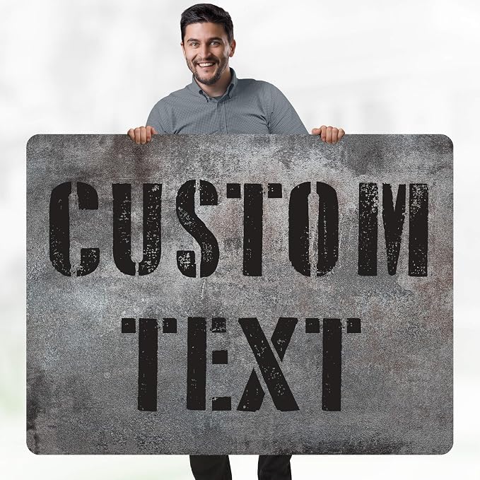 Custom Sign, Custom Street Sign, 11 Font Colors, 13 Font Styles, 4 Hole Options - Image 2