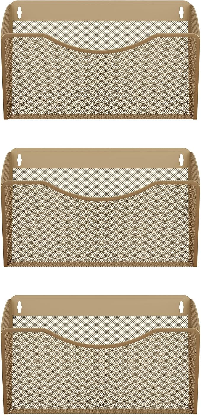 EasyPAG Single Pocket Wall File Organizer, Mesh Hanging File Folder Organizer - Image 2
