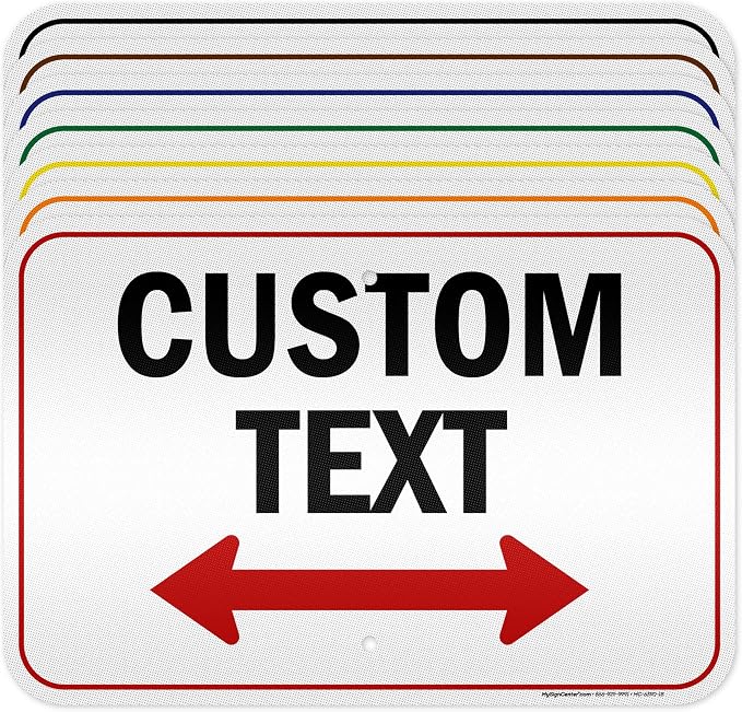 Custom Arrow, Custom Directional Sign, Two Way Arrow, 12x18 Inches, 3M EGP by MySignCenter