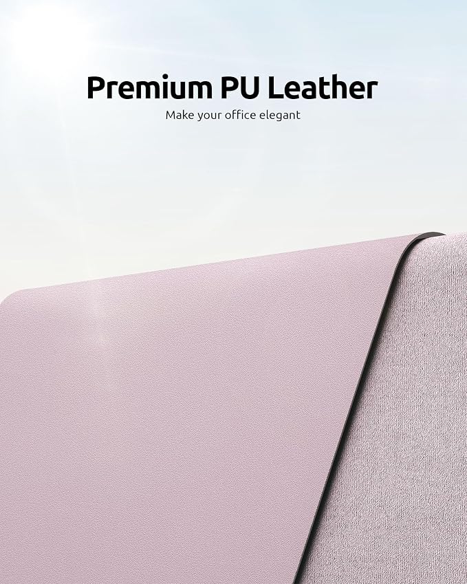 YSAGi Leather Desk Protector, Office Mat, Large Mouse Mat, Non-Slip PU Leather - Image 2