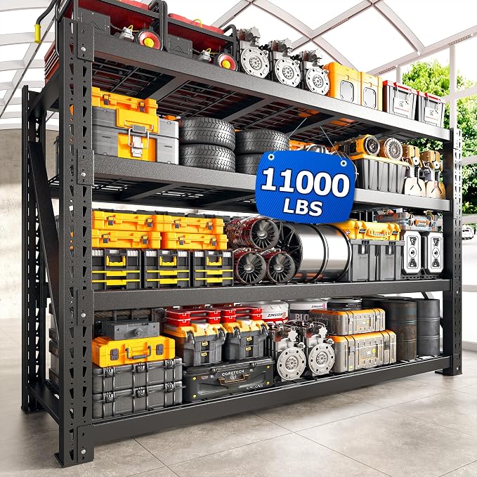 Bepatio 11000LBS Industrial Garage Shelving Heavy Duty, 4-Tier Adjustable by Bepatio