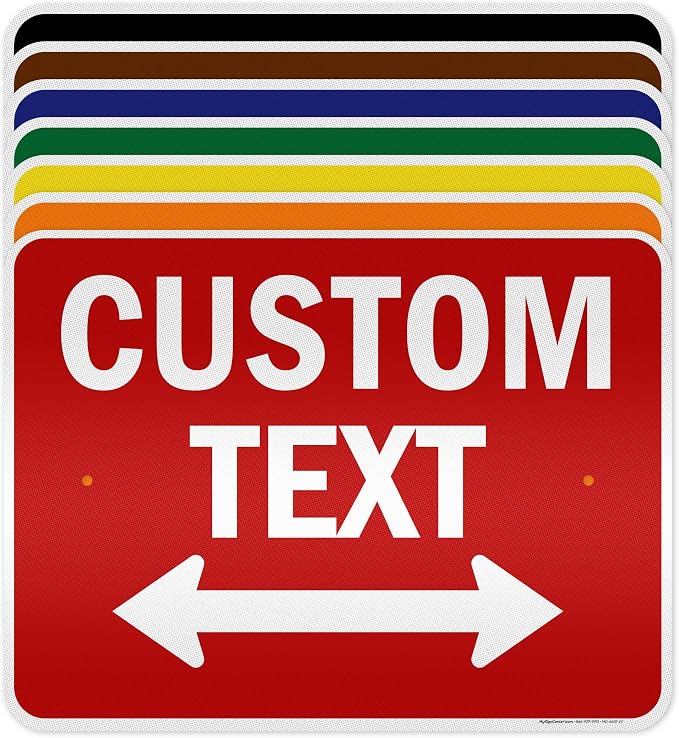 Custom Arrow, Custom Directional Sign, Two way Arrow, 18x24 Inches, 3M EGP by MySignCenter