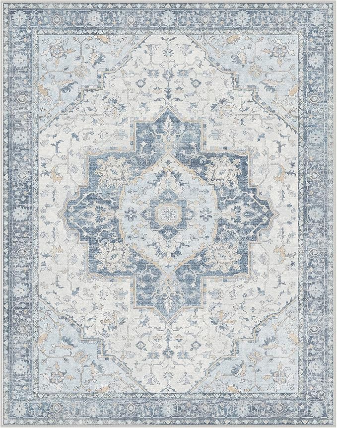 GENIMO 6x9 Area Rugs for Living Room, Machine Washable Non Slip Vintage Rugs - Image 8