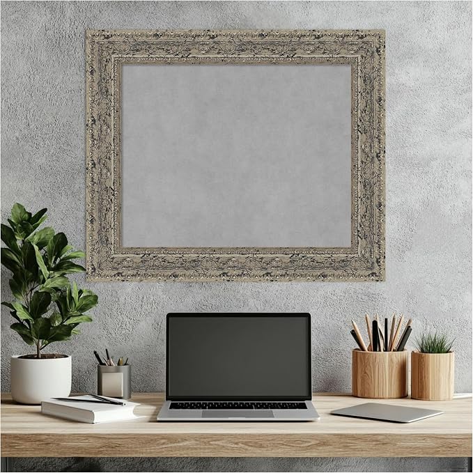 Amanti Art Silver Framed Magnetic Board 21x25 Small Vision Board - Image 7