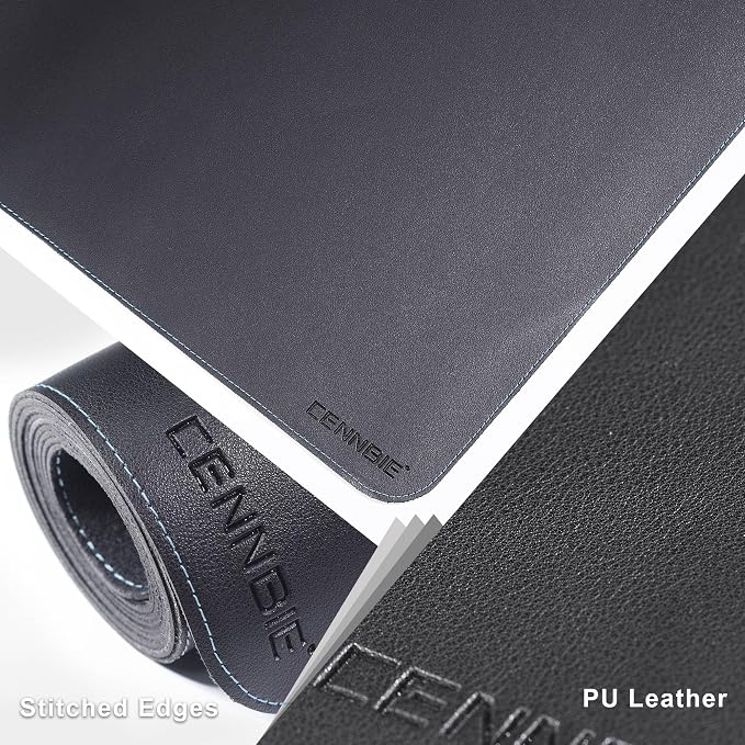 CENNBIE Leather Desk Mat Protector, XXL 74.8" x 31.4" Extra Large Leather - Image 3