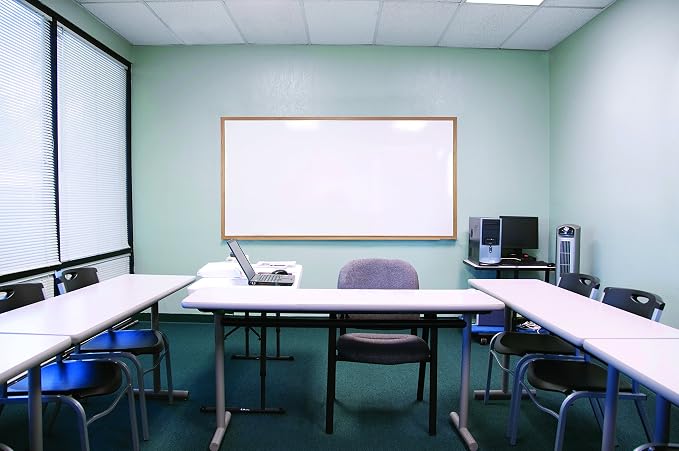 Ghent 4 x 6 Porcelain Magnetic Whiteboard, Wood Frame, 1 Marker, 1 Eraser - Image 6