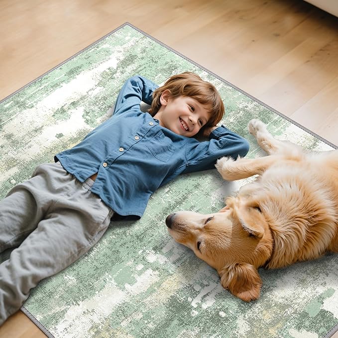 Office Chair Mat for Hardwood Tile Floor, Abstract 48"X 60" Desk Mats for - Image 7