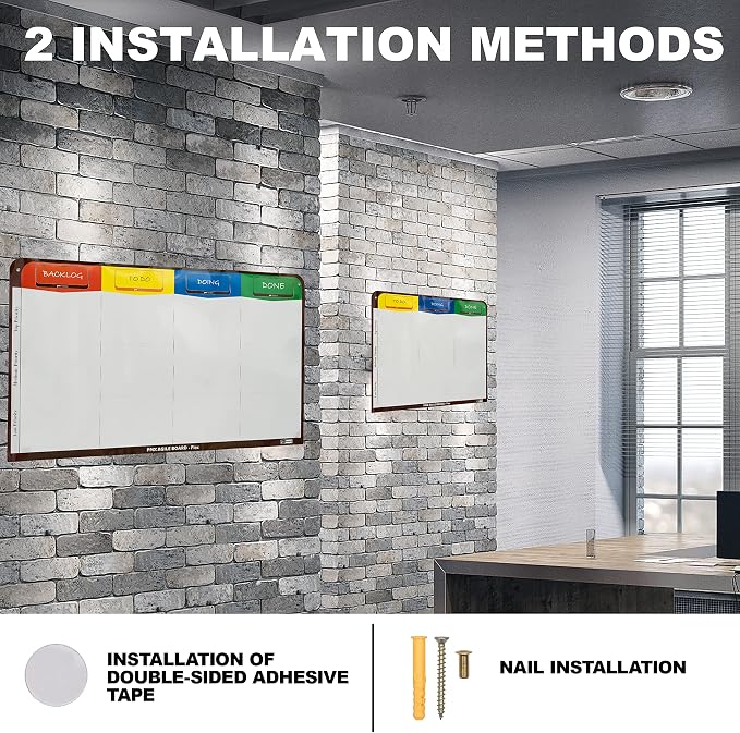 PMXBOARD 6 Column Magnetic Kanban Board, Scrum Board Flex Whiteboard Kit. Agile - Image 5