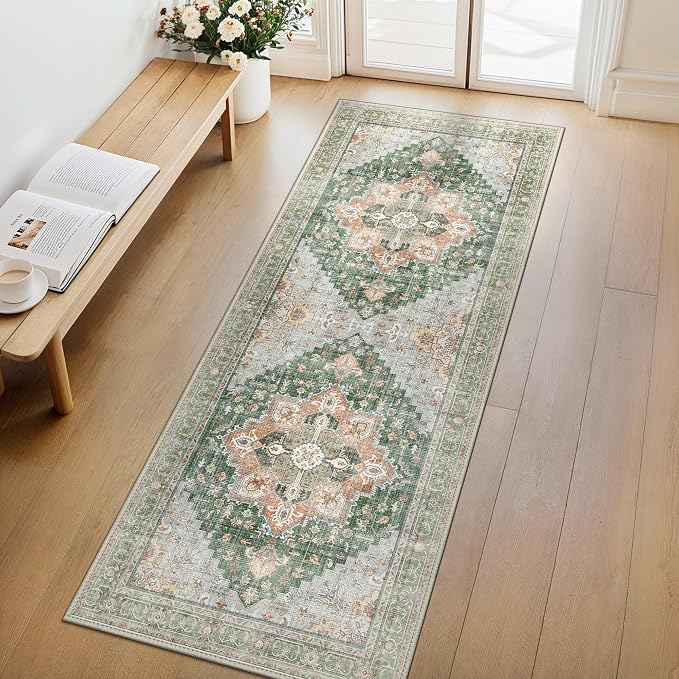 GENIMO 3x10 Runner Rugs for Hallway, Machine Washable Non Slip Vintage Rugs - Image 3