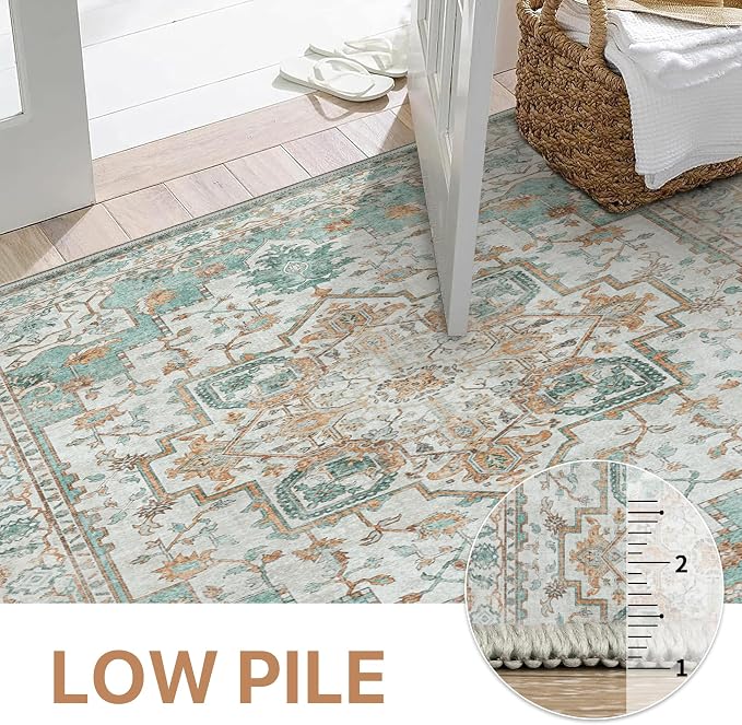 GENIMO 2x6 Runner Rugs for Hallway, Machine Washable Non Slip Vintage Rugs - Image 4