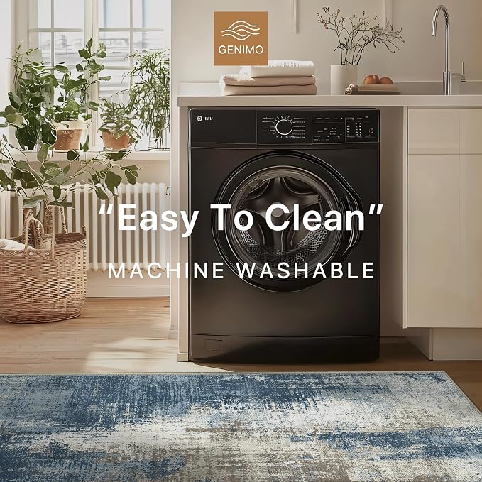 GENIMO Washable Area Rugs for Living Room, 10x12 Modern Non Slip Rugs, Low Pile - Image 5