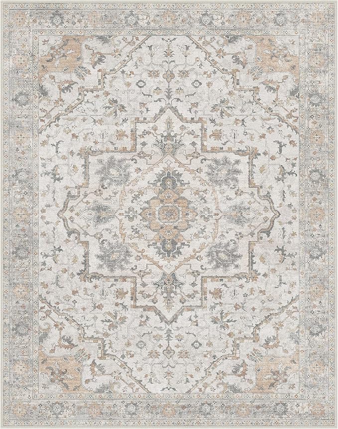 GENIMO 8x10 Area Rugs for Living Room, Machine Washable Non Slip Vintage Rugs - Image 8