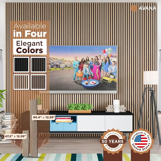 Avana Acoustic Wood Wall Panels – 94.4 X 12.6 Inch White Oak Acoustic Panels 4 - Image 7