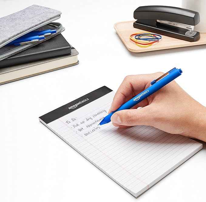 Amazon Basics Retractable Ballpoint Pens, Smooth Writing