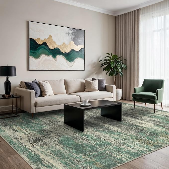 GENIMO Washable Rug-6x9 Area Rugs Lightweight Low Pile Carpet - Image 9