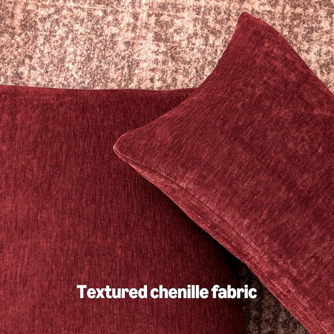 Amazon Basics Chenille Throw Pillow Covers, Home Decor Cushion Cover - Image 3