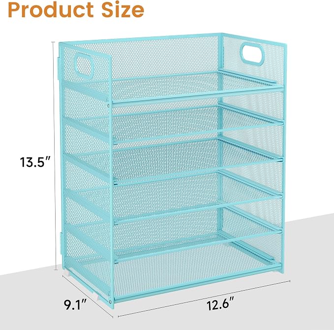 Subekyu 6 Tier Office File Paper Desk Tray Organizer - Image 6