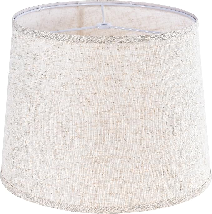 GO&SO Oatmeal Linen Drum Lamp Shade by GOSO