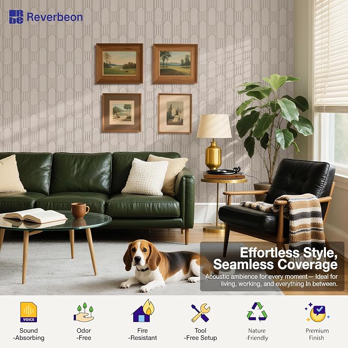 Reverbeon 6 PCS Acoustic Panels, 23.6x23.6 Inch Sound Absorbing Panels - Image 5