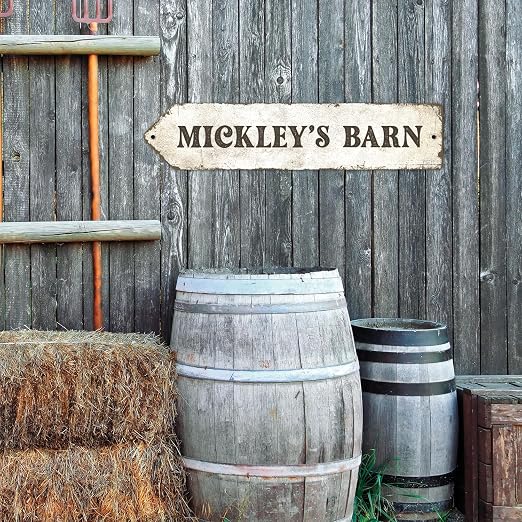 Rustic Custom Sign, Personalized Left Directional Metal Composite Street Sign - Image 7