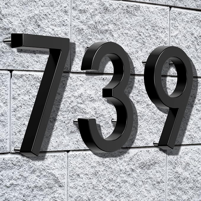 6" Floating Stainless Steel Address House Number, Modern Metal Anti-Rust House - Image 5