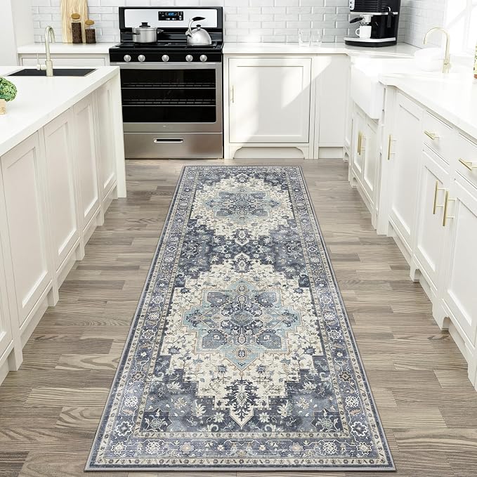 GENIMO 2x6 Runner Rugs for Hallway, Machine Washable Non Slip Vintage Rugs - Image 8