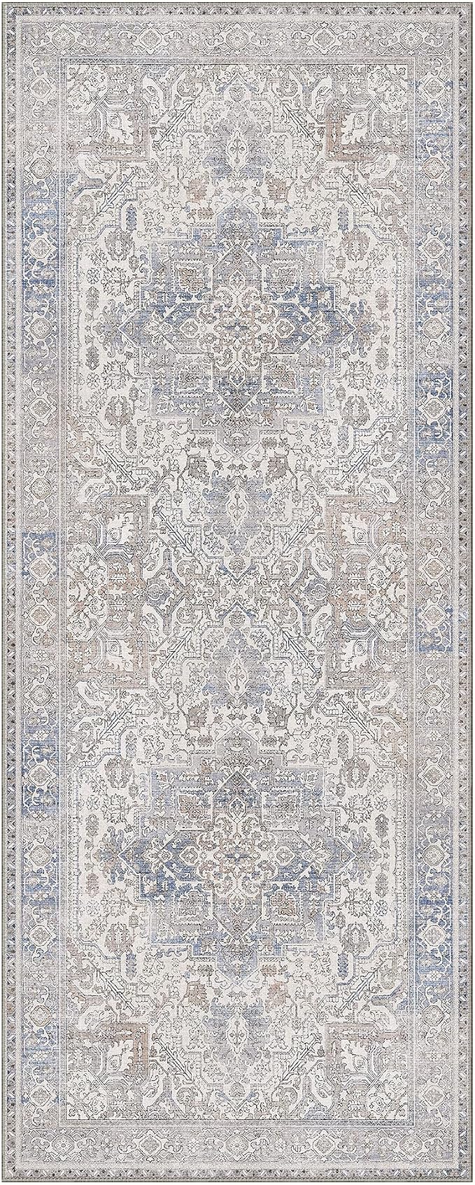GENIMO 2'6"x6 Runner Rugs for Hallway, Machine Washable Non Slip Vintage Retro - Image 7