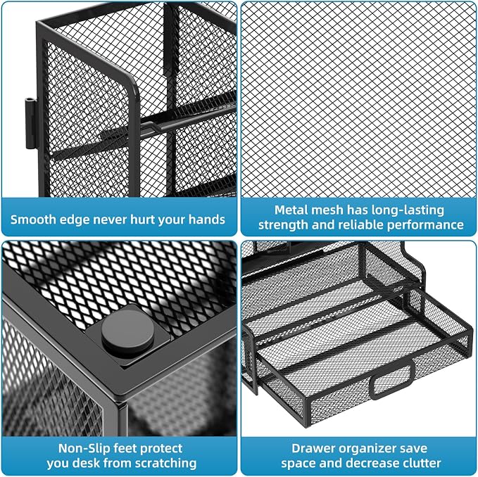 Marbrasse Larger Mesh Desk Organizer - Image 6