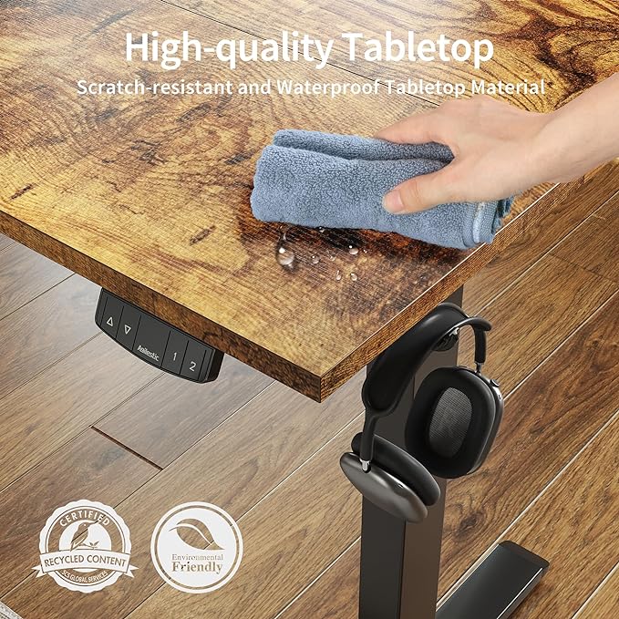 Agilestic Electric Standing Desk, Large 63 x 24 Inches Height Adjustable Desk - Image 6