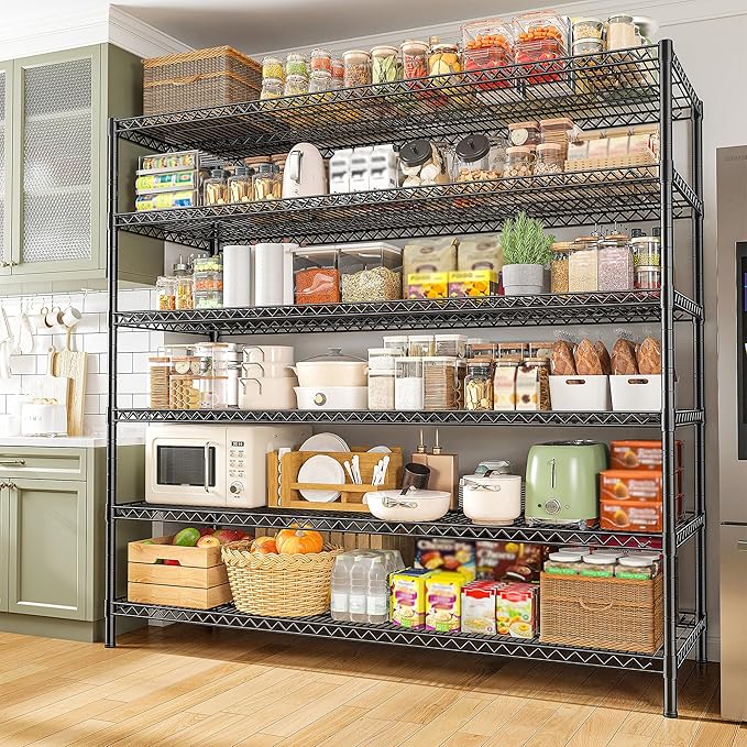 REIBII 83" H Storage Shelves 3840LBS Metal Shelving Unit 6 Tier Wire Shelving - Image 2
