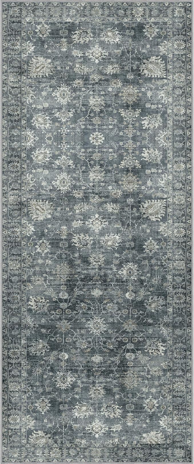 GENIMO Runner Rug 2'6''x6 Non Slip Machine Washable Vintage Hallway Runner Rug - Image 9