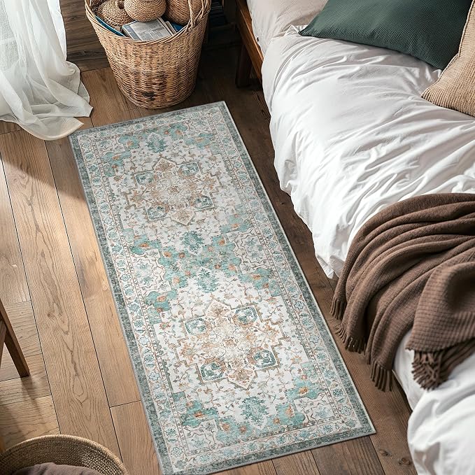 GENIMO 2x5 Runner Rugs for Hallway, Machine Washable Non Slip Vintage Rugs - Image 4