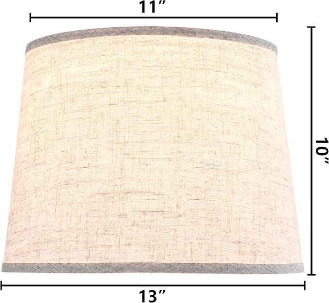 GO&SO Oatmeal Linen Drum Lamp Shade - Image 2