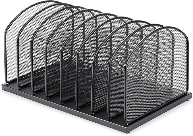 Huron 8-Slot Vertical File Binder Organizer Storage - Image 2