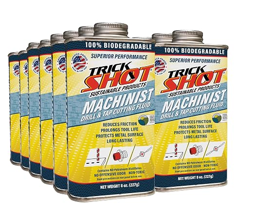Premium USA-Made Cutting Oil & Fluid | 12 Unit Case - 8 oz. Metal Can | by TrickShotSustainableProducts