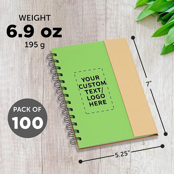 DISCOUNT PROMOS Custom Eco Friendly Spiral Notebooks - Image 5