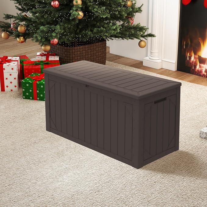 PATIOEASY Outdoor Storage Box 100GAL Waterproof Resin Deck Box, UV-Resistant - Image 7