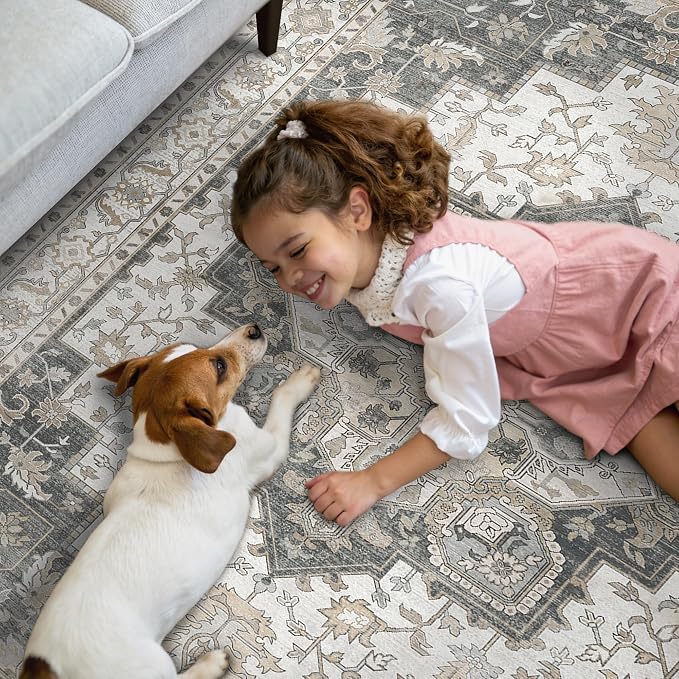 GENIMO 2'6"x6 Runner Rugs for Hallway, Machine Washable Non Slip Vintage Rugs - Image 7