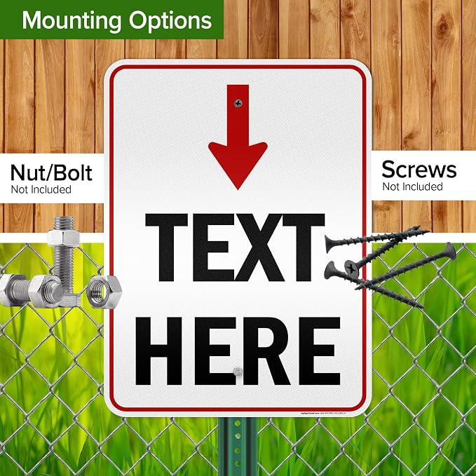 Custom Arrow, Custom Directional Sign, Arrow Down Sign, 18x24 Inches, 3M EGP - Image 5