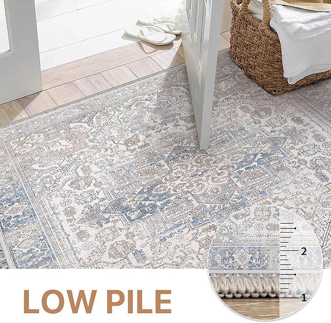 GENIMO 2'6"x6 Runner Rugs for Hallway, Machine Washable Non Slip Vintage Retro - Image 5