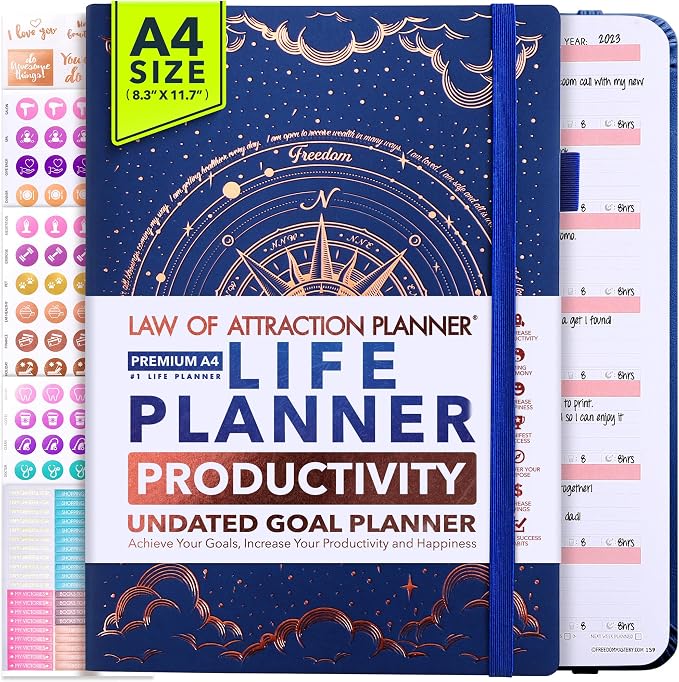 Life Planner - Undated Weekly & Monthly Planner, 12-Month Journey to Increase by FreedomMastery