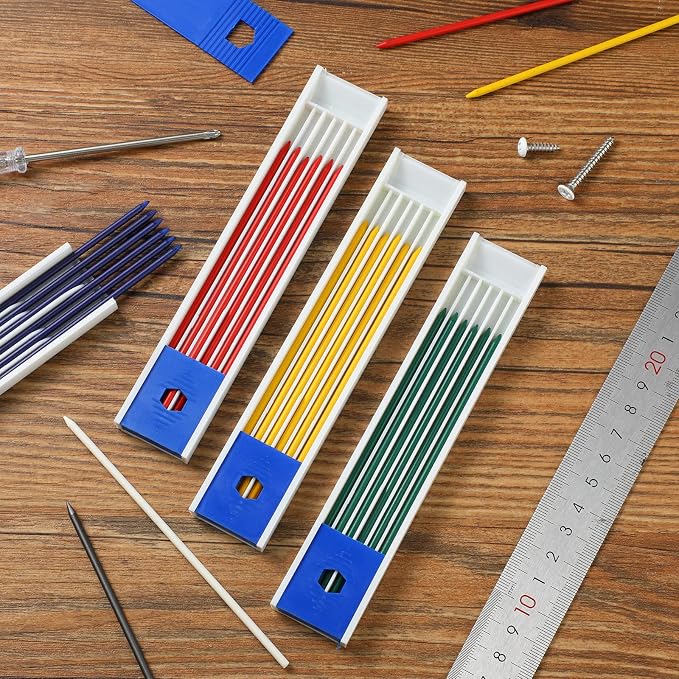 Spakon 60 Pcs 2.8mm Lead Refill Carpenter Construction Pencils Marker Lead - Image 7