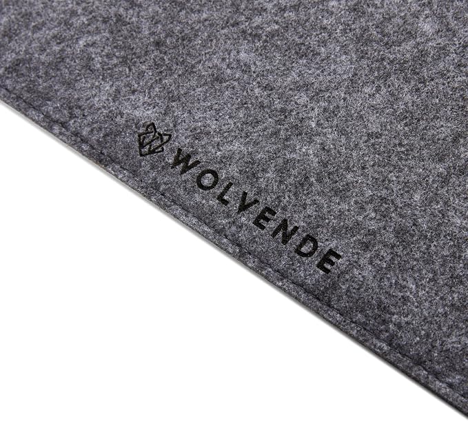Wolvende Premium Felt Desk Mat | Small 12" x 27.5" | Multifunctional Desk Pad - Image 5