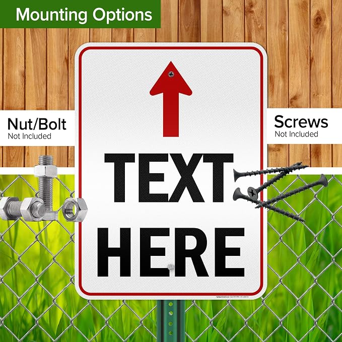 Custom Arrow, Custom Directional Sign, Up Arrow, 18x24 Inches, 3M EGP Reflective - Image 5