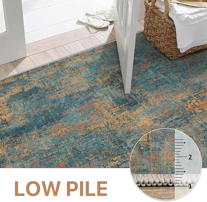 GENIMO Washable Area Rugs for Living Room, 10x14 Vintage Non Slip Rugs - Image 7