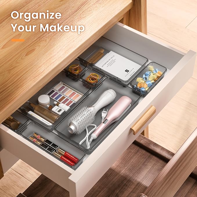 A-LuGei 【Military Grade】 Drawer Organizer, 【】 Clear Makeup organizer - Image 5